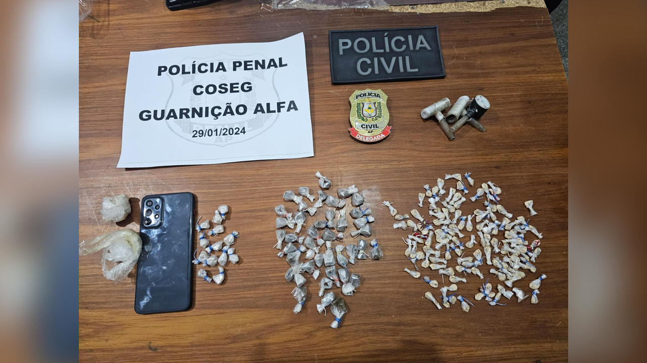 POLÍCIA CIVIL, COM O APOIO DA POLÍCIA PENAL, REALIZA OPERAÇÃO NAS DEPENDÊNCIAS DO IAPEN E APREENDE CELULAR E DROGAS